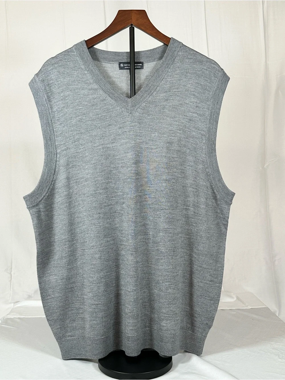 Hart Schaffner Marx Gray V-Neck Knit Vest